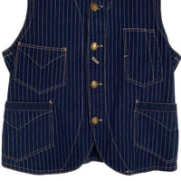 FREEWHEELERS フリーホイーラーズ UNION SPECIAL OVERALLS ウォバッシュストライプ コンダクターベスト インディゴ Size 38 福生店