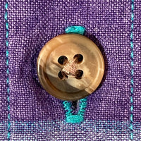 Eddie Bauer エディーバウアー 黒タグ 香港製 マドラスチェック ボタンダウン 半袖シャツ パープルxブルー sizeL 瑞穂店