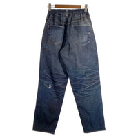 US アス Fake Vintage Denim Easy Pants フェイクヴィンテージデニム イージーパンツ 転写プリント インディゴネイビー Size F 福生店