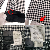 00's NIKE ナイキ ギンガムチェック クロップドパンツ ブラック ホワイト ポリエステル Size M 福生店