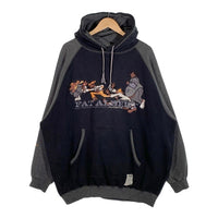PLATINUM FUBU プラチナムフブ ワッペン 刺繡 プルオーバースウェットパーカー ブラック チャコール Size XXL 福生店