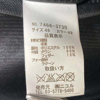 SEDUCTION de NICOLE オールレザーダウンジャケット ブラック 48 ※色ヤケあり 瑞穂店