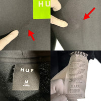 HUF ハフ ESSENTIALS OG LOGO HOODIE エッセンシャルズ ボックスロゴ フーディー パーカー ブラック Size M 福生店