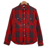 FIVE BROTHER ファイブブラザー チェック 長袖 フランネル シャツ レッド Size M 福生店