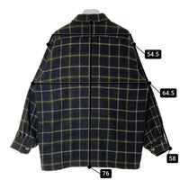 STUSSY ステューシー 90's ウール チェックシャツ 紺タグ インド製 グレー×グリーン SizeM 瑞穂店