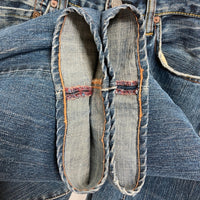 EVISU エヴィス Lot2001 ボタンフライ テーパードデニムパンツ ジーンズ ライトブルー Size 30×32 瑞穂店