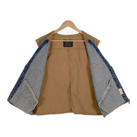 Levi's リーバイス ダック デニム切替 ジップアップ ベスト ブラウン インディゴ カナダ製 Size XL 福生店