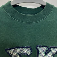 FRUIT OF THE LOOM フルーツオブザルーム USA製 正面ワッペン スウェットトレーナー グリーン sizeL 瑞穂店