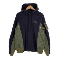 NIKE ナイキ 20AW sacai サカイ NRG HOODY プルオーバーパーカー ブラック オリーブ 切替 CW2419-475 Size S 福生店