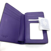 COACH コーチ C9934 二つ折り財布 パープル 花 福生店