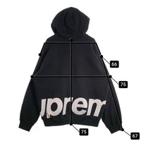 SUPREME シュプリーム 25SS Big Logo Zip Up Hooded Sweatshirt ビッグロゴ ジップアップ スウェットパーカー ブラック Size XXL 福生店