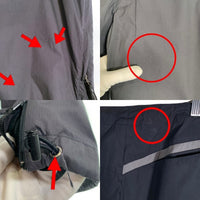 00's NIKE ナイキ ポリエステル リップストップ クロップドパンツ チャコールグレー ウエスト裾ドローコード Size 34 福生店