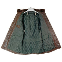 Salvatore Ferragamo サルヴァトーレフェラガモ リアルレザー ショルダーパッチ エルボーパッチ レザーコート ブラウン size48 瑞穂店