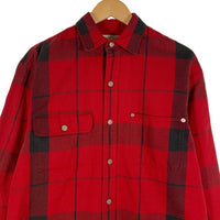 RALPH LAUREN ラルフローレン チェック フランネルシャツ レッド メタルボタン Size L 福生店