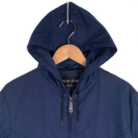 70's SEARS シアーズ ACTI-SLIK アクティスリック Hooded Jacket フルジップ フーディー ジャケット IDEALジップ ネイビー USA製 Size M 福生店