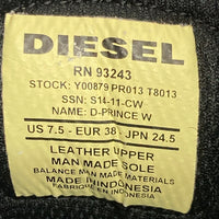 DIESEL ディーゼル D-PRINCE ハイカットスニーカー ブラック size24.5cm 瑞穂店