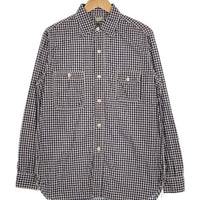 Everwear ギンガムチェック ワークシャツ MASTERPIECE マスターピース ネイビー ホワイト Size M 福生店