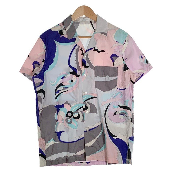 EMILIO PUCCI エミリオプッチ 開襟 コットンシャツ 総柄 マルチ Size S 福生店