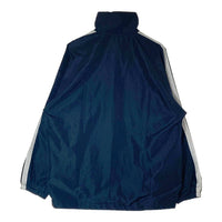 STUSSY ステューシー 90s OLD USA製 袖ライン リフレクター ウインドブレーカー ポリエステル トラックジャケット ロゴ刺繍 ブラック sizeL 瑞穂店