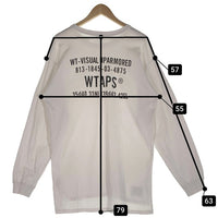 WTAPS ダブルタップス 18SS DESIGN LS SPEC TEE バックプリント ロングスリーブTシャツ ホワイト 181ATDT-CSM15 Size 03 福生店