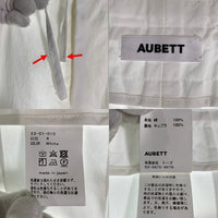 AUBETT オーベット 2タック コットン テーパードパンツ ホワイト 23-01-015 Size 4 福生店
