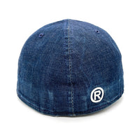 A BATHING APE アベイシングエイプ New Era ニューエラ デニム 猿ワッペン 59FIFTY キャップ 帽子 インディゴ size7 1/2 瑞穂店