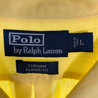 Polo by Ralph Lauren ポロラルフローレン CURHAM リネン コットン オープンカラーシャツ 半袖 イエロー Size L 福生店