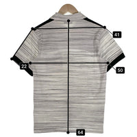 Dry Bones ドライボーンズ ボーダー 切替 コットン ポロシャツ ブラック ホワイト グレー Size M 福生店
