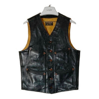 MASHMANS マッシュマンズ ELECTRIC LEATHER STUDIO HORSE HIDE ホースハイド レザーベスト 馬革 日本製 ベスト ジレ ブラック size38 瑞穂店