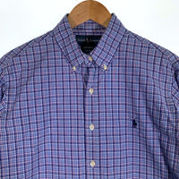 Ralph Lauren ラルフローレン CUSTOM FIT ボタンダウンチェックシャツ ネイビー ピンク Size 16 福生店