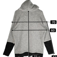 NO ID. ノーアイディー 20AW ビキューレラムパイルフェイクレイヤードBIGプルオーバーパーカ グレー Size F 福生店