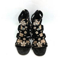 PRADA プラダ 花柄金具 グラディエーターサンダル ブラック size37・1/2 瑞穂店
