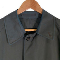 60~70's Burberrys バーバリー ステンカラーコート 比翼 玉虫 ポリエステル コットン ネーム入り 英国製 Size メンズS-M相当 福生店