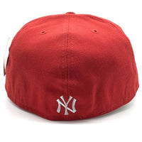 90's New Era ニューエラ MLB ニューヨーク・ヤンキース 59FIFTY ベースボールキャップ レッド ウール USA製 注音符号 Size 7 1/8 (56.8cm) 福生店