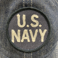UES ウエス U.S.NAVY ワッペン デニムベースボールキャップ インディゴ sizeXL 瑞穂店