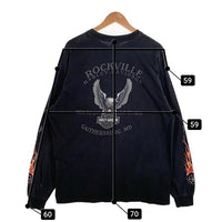 HARLEY-DAVIDSON ハーレーダビッドソン プリント ロングスリーブ ポケットTシャツ ブラック Size XL 福生店