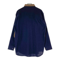 Woolrich ウールリッチ 90s エルボーパッチ ウールシャツ ネイビー sizeL 瑞穂店