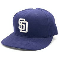 90's New Era ニューエラ MLB サンディエゴ・パドレス 59FIFTY ベースボールキャップ ネイビー ウール USA製 Size 7 1/8 (56.8cm) 福生店