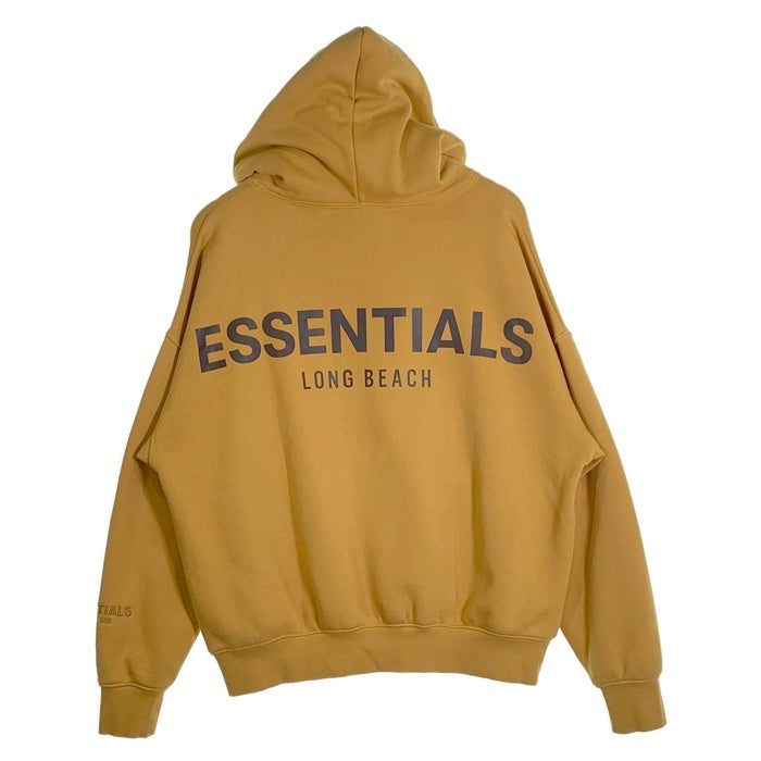 ESSENTIALS エッセンシャルズ リフレクティブバックロゴプリント スウェットパーカー マスタード Size XS 福生店