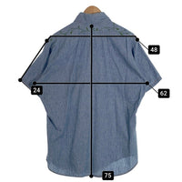 70's Levi's リーバイス シャンブレーシャツ 半袖 ライトブルー USA製 ヒッピー Size L 福生店