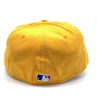 90's New Era ニューエラ MLB ニューヨーク・ヤンキース 59FIFTY ベースボールキャップ イエロー ウール USA製 Size 7 1/8 (56.8cm) 福生店