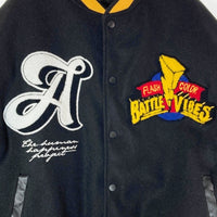 SKATE PARK スケートパーク 袖レザー ワッペンスタジャン ブラック sizeM 瑞穂店