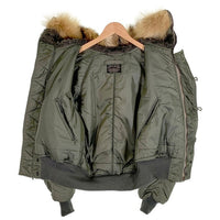 U.S. ARMY 60's ALPHA INDUSTRIES アルファインダストリーズ N-2B コヨーテファー 黒タグ CONMERジッパー フライトジャケット オリーブ MIL-J-6278D / 8415-270-0366 /DSA-1-2355-63-C Size M 福生店