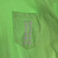 Chrome Hearts クロムハーツ POCKET L/S TEE ポケット ロングスリーブTシャツ フレイムプリント ライムグリーン Size XL 福生店