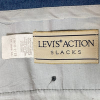 90's Levi's リーバイス ACTION SLACKS ノータックスラックス ブルー size- 瑞穂店