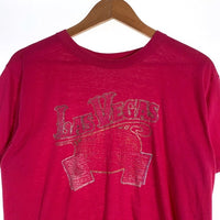 80's Las Vegas ラスベガス プリントTシャツ ピンク SCREEN STARS Size XL 福生店