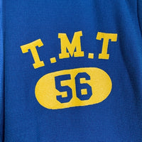 TMT ティーエムティー Champion チャンピオン T.M.T 56 プリント リバースウィーブ スウェットパンツ ダメージ加工 ブルー Size M 福生店
