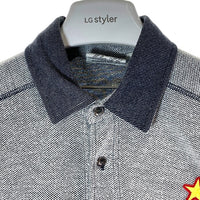 LOTTO ロット 90's ACミラン ポロシャツ 胸刺繍 グレー sizeXL 瑞穂店