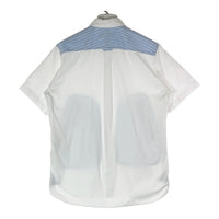 COMME des GARCONS HOMME コムデギャルソンオム HQ-B042 AD2015 ストライプ パッチワーク 半袖シャツ ホワイト sizeS 瑞穂店