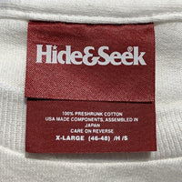 Hide and Seek ハイドアンドシーク 23AW FLAME L/S TEE フレイム プリント ロングスリーブTシャツ ホワイト Size XL 福生店